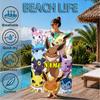 Custom Name Beach Towel Pikachu Friends Microfiber Beach Towel Super Soft & Absorbent for Bath, Beach, Travel  Bath Time Accessory, Fan gifts