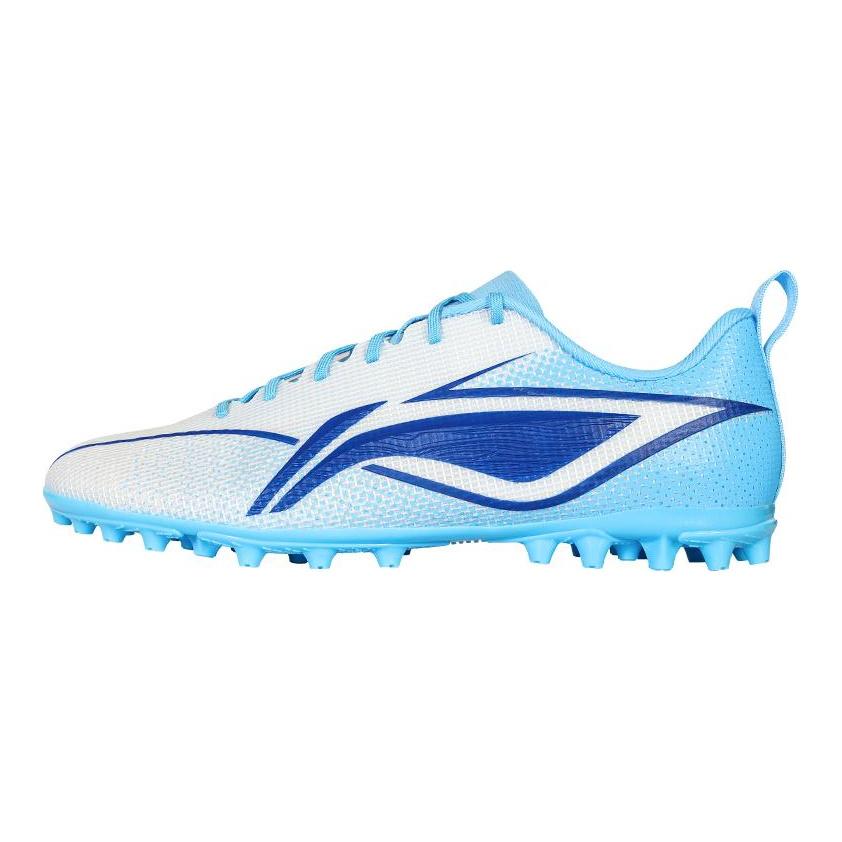 Li Ning MG Multi Ground Slip Resistant Abrasion Resistant Soccer Shoes Men's Fluorescent Sky Blue YSFV011-5