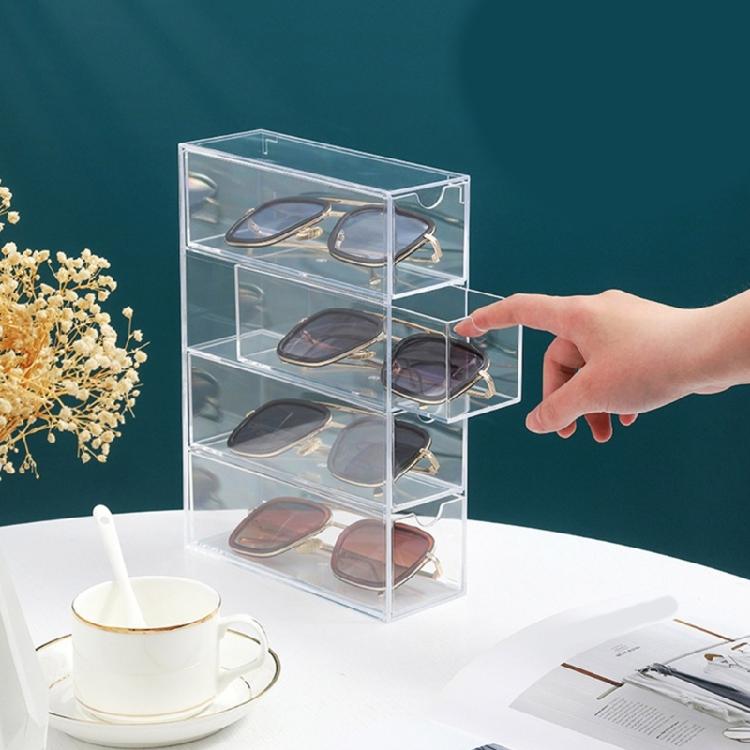 Glasses Storage Case Multi Compartment Eyeglasses Holder Portable Spectacle Organizer Dustproof Sunglasses Storage Box