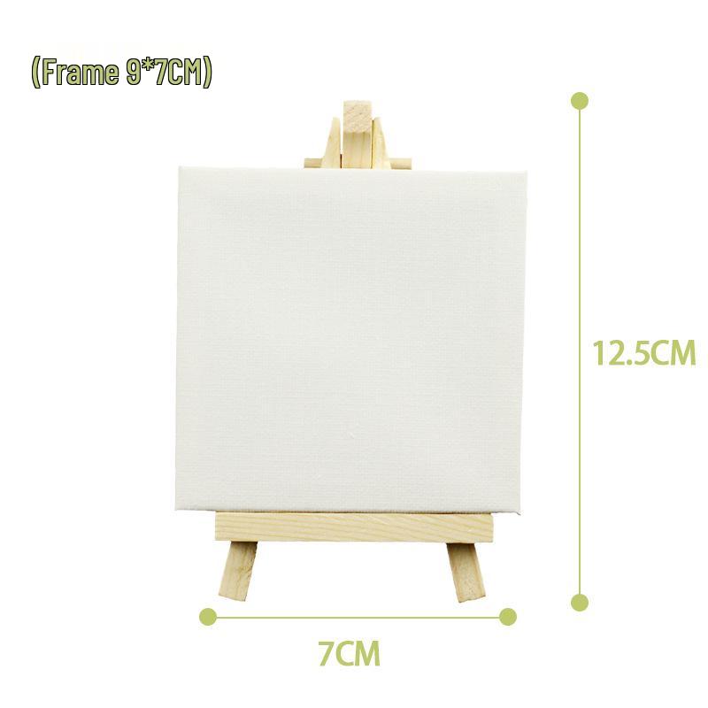 Children's Mini DIY Digital Oil Painting Set with Solid Wood Easel