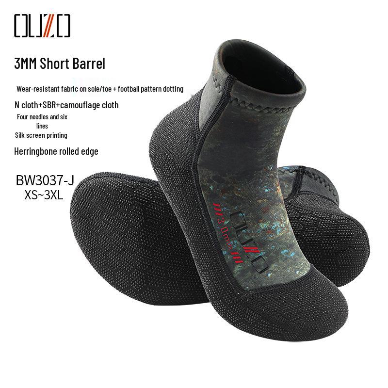 3mm Short Tube Diving Socks: Non-Slip, Wear-Resistant, Super Elastic Snorkeling & Swimming Socks for Warmth