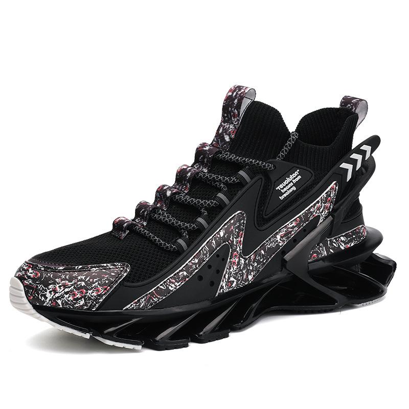 Blade Men's Shoes Summer Breathable Mesh Sports Mesh Shoes Shock-absorbing Running Casual Height-increasing Running Shoes Trendy Shoes