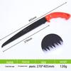Handheld Pruning Saw: Compact Garden Tool for Cutting Tree Branches with Black Blade