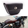 Universal Triangle Motorcycle PU Leather Saddle Bag Luggage Tool Side Bag For Cafe Racer ATV Custom