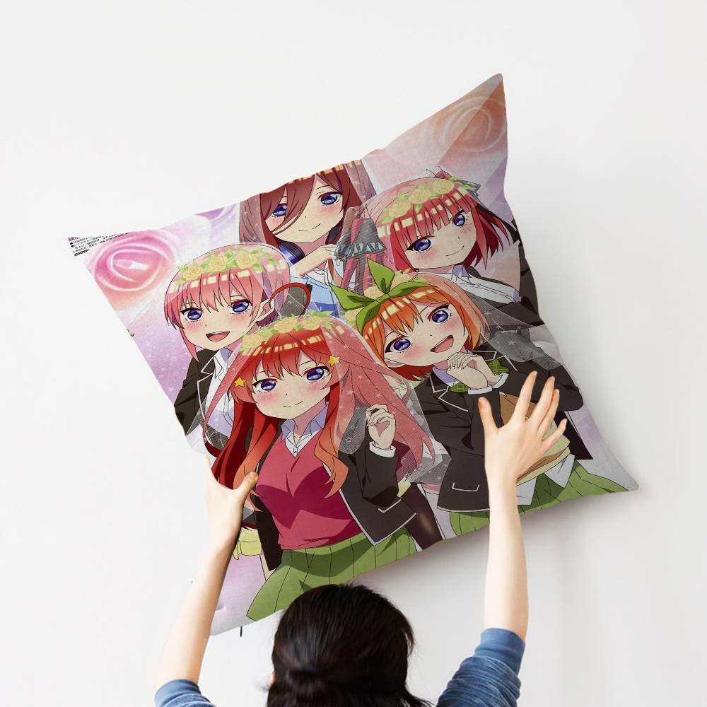 Funda de Cojín Anime Quintessential Quintuplets Almohada Decorativa Sofá Decoración del Hogar funda fundas de almohada