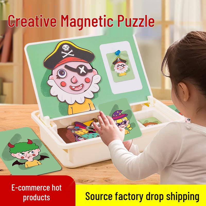 2025 Bestseller Magnetic Puzzle for Kids - Enhancing Intelligence & Early Education for 6-Year-Old Boys & Girls