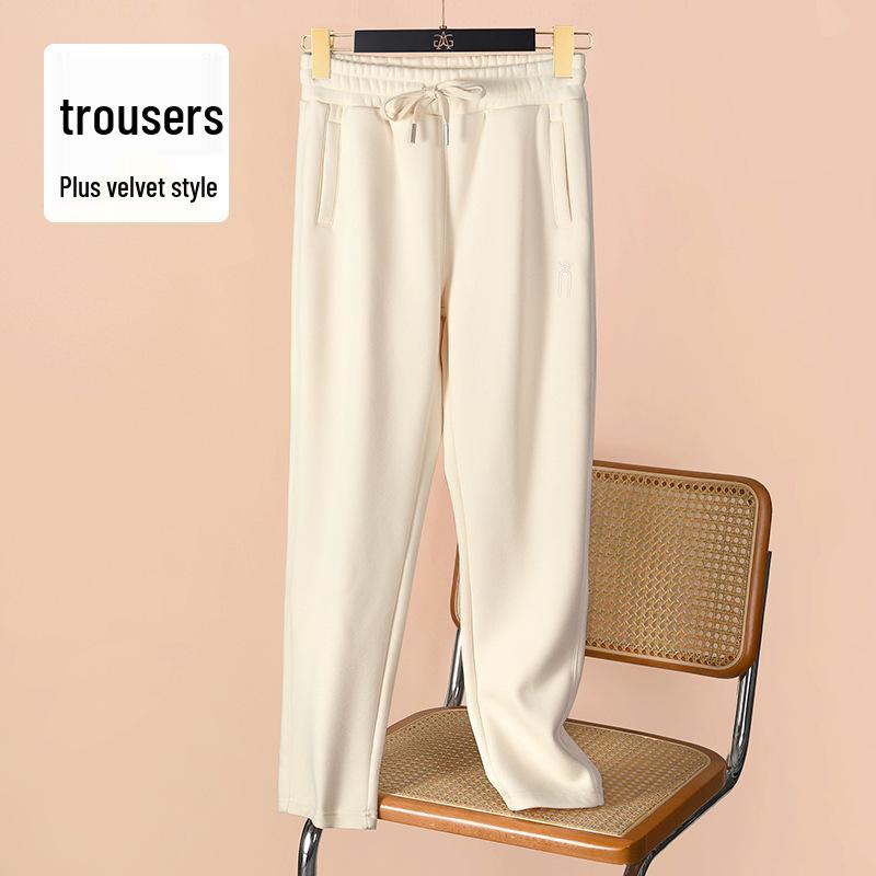 Dámské zeštíhlující fleecové tepláky: Rovné nohavice, Ležérní, Podzim/Zima 2025