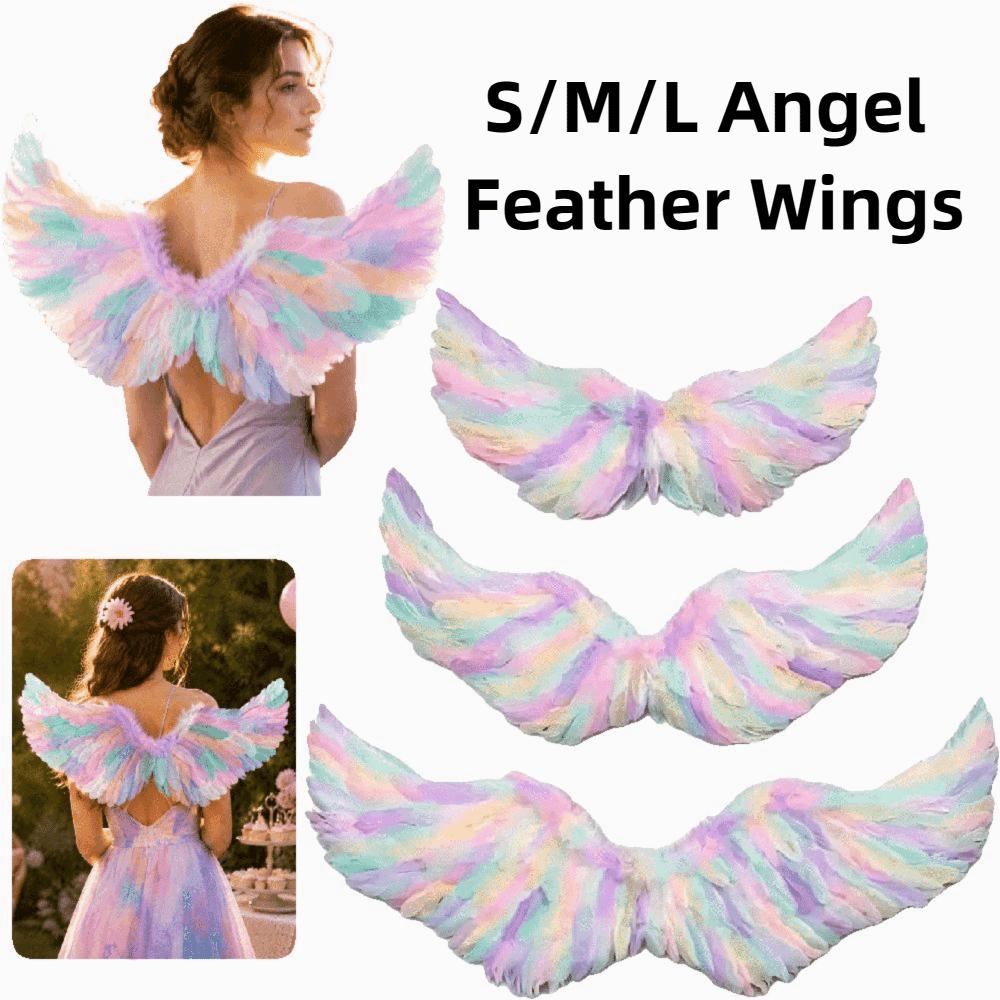 Colorful Fairy Costume Cosplay Wings Rainbow Party Decoration Props Kids Women Girls