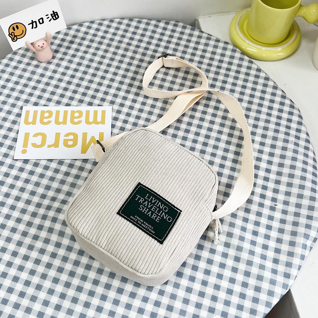 Fashion Women Corduroy Crossbody Messenger Bag Shoulder Bags Ladies Casual Handbag for Women