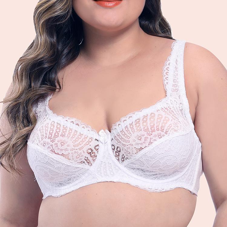 

Кружевной ультратонкий бюстгальтер со сборками по краям плюс размер нижнего белья для девочек с большой грудью показывает небольшой новый бюстгальтер внешней торговли. 75C белый