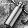 1000ML stainless steel water bottle, non-insulated single-wall, dishwasher safe, plastic-free 304 metal water bottle, wide-mouth