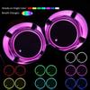 1/2pcs LED Car Cup Holder Lights, 3 Modes 7 Colors Charging Coaster Cup Pad, LED Interior Atmosphere Car Lamp Decoration In