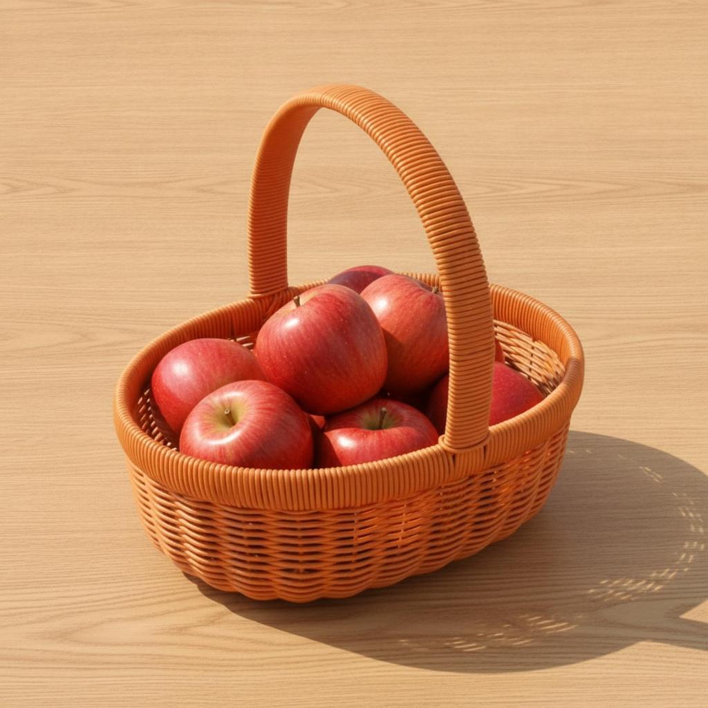Woven Basket with Handle | Decorative, Oval Shopping Basket, Portable, for