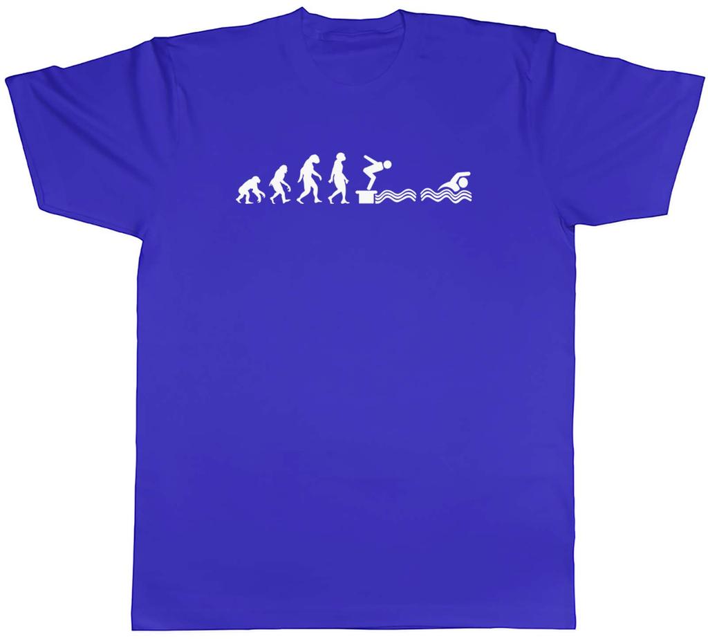 Evolution of Swimming Mens Unisex TShirt Tee