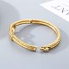 Kalen Round Snake Chain Bangles for Men and Women Gold Color Stainless Steel Jewelry Personal Identity Symbol Accessories