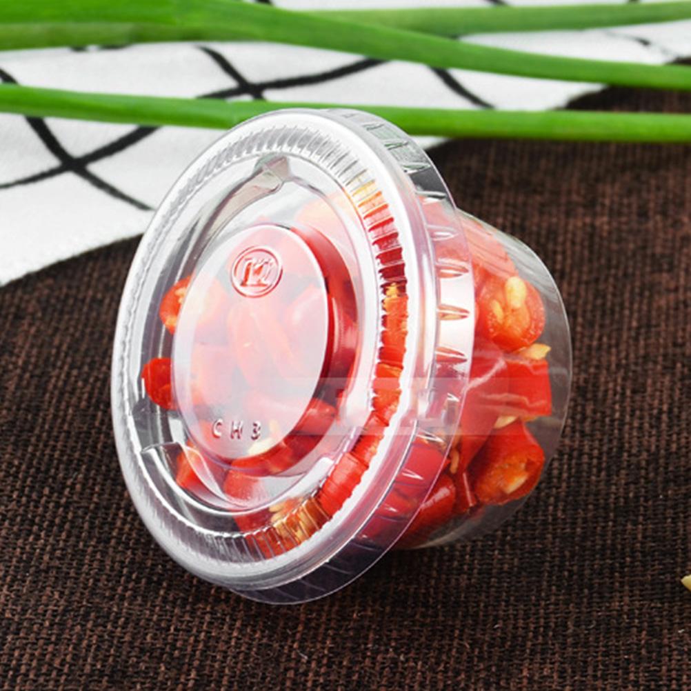 100 PZ Contenitore Trasparente con Coperchio Contenitori Coperchi Coppa Gelatina Snack Coppa Gelato Yogurt