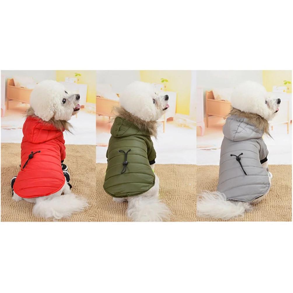 Dog Coat Small Dog Jacket Windproof Warm Padded Down Hoodie Snowsuit Fashion Winter Dog Clothes for Cat Puppy Chihuahua Yorkie