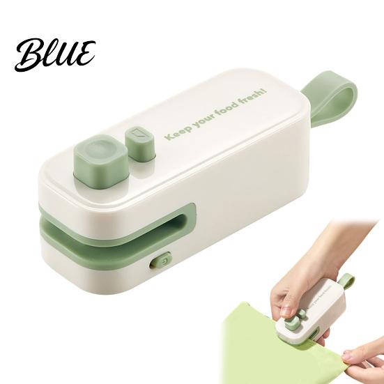 Magnetic Refrigerator Sealer 2 in 1 Mini Bag with Cutter Compact Handheld Portable Food Storage Tool Back Moisture-proof Heat Seal Machine