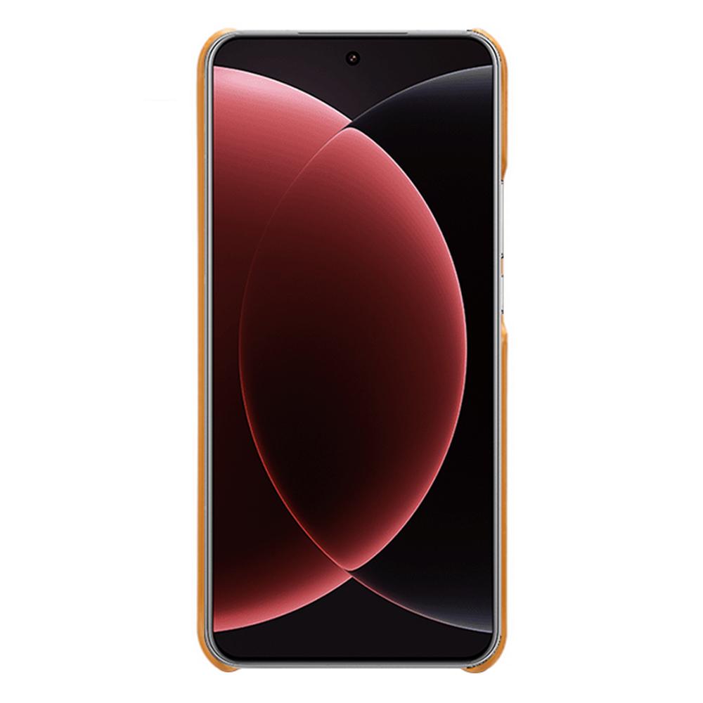 

Для Xiaomi 15 Ultra Чохол з телячої шкіри Текстура ПУ Шкіра Твердий ПК Захисний Чохол для Телефону Brown