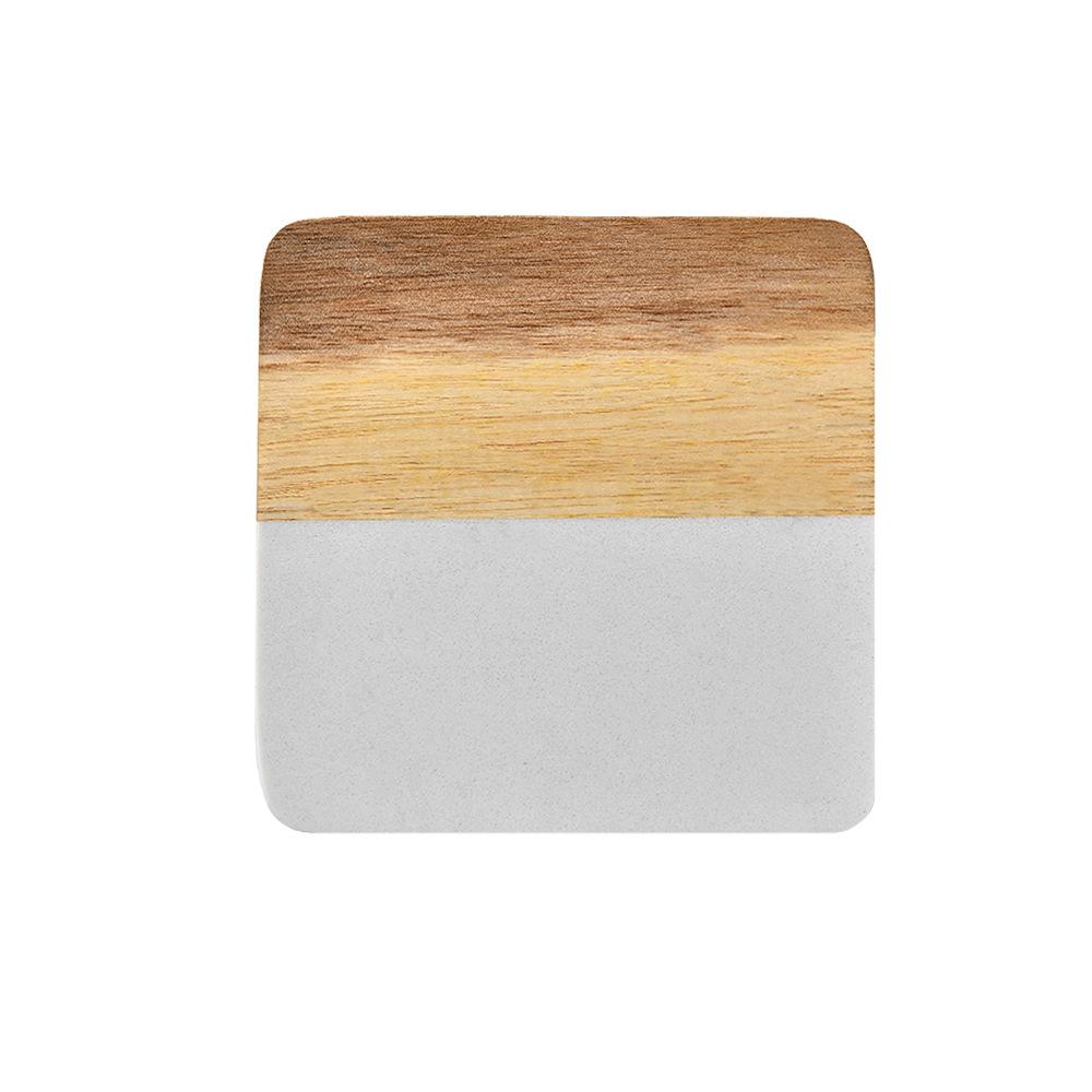 Marble with wooden Coasters Nordic Anti-scald Cup Mat Tea Cup holder Coffee Coaster Drinks tray Restaurant Bar tools