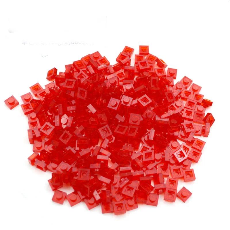 

Small Construction Block Thin Blocks Transparent Colour 1x1 Dots 180pcs Mix Colors DO IT YOURSELF Parts Brick 3024 MOC Toy ideal for Kids