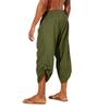 Linen Clothing For Men Easy Bodybuilding Motion Pants For Men Linen Pocket Color  Cropped Trousers
