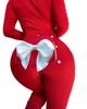 Women's Pajamas Valentine's Day Gift For Her With Flap Red Bow S