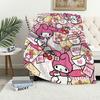 Cute cartoon My M-Melody Blanket For Soft Throw Blanket for Picnic Bed Sofa Home Bedroom Cozy Warm Comfortable
