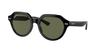 RB4399F GINA Black Polar 53mm Sunglasses, Frame/Green Lens,