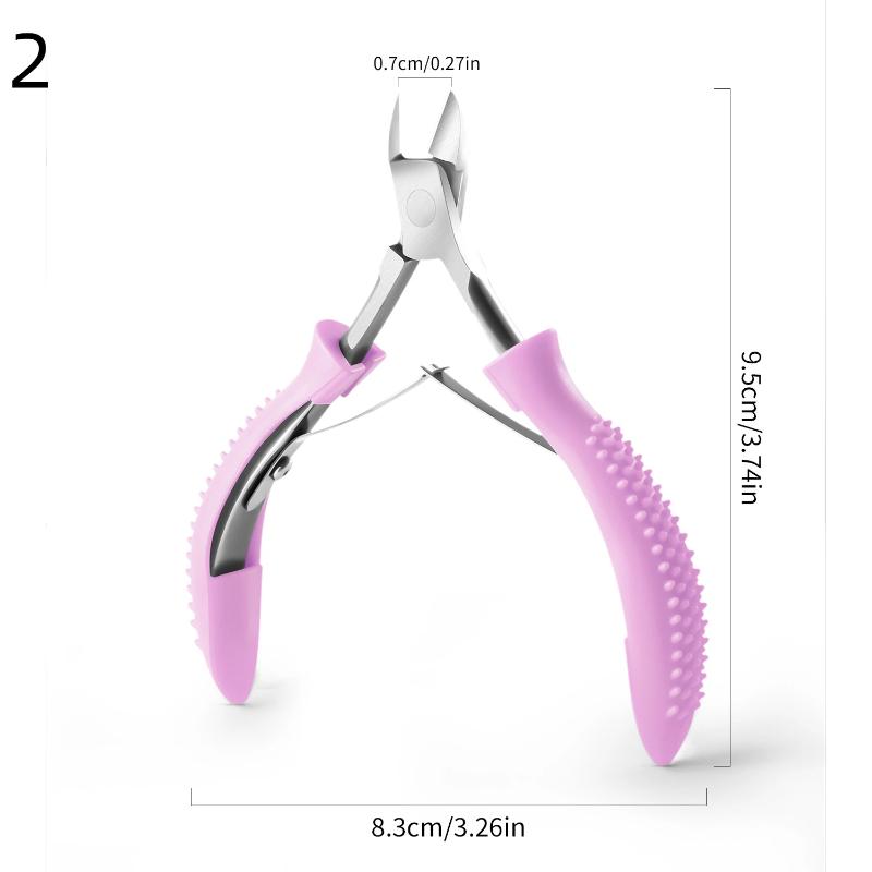 Nožnice na kožičku nechtov Odstraňovač manikúry Klieštiky na odstraňovanie zrohovatenej kože Nerezové nožničky na kožičku Zastrihávač nechtov na prstoch Silikónová rukoväť