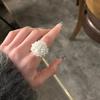 Otevřený prsten Korean Sweet Pearl Flower – elegantní a všestranný módní doplněk dámského ukazováčku