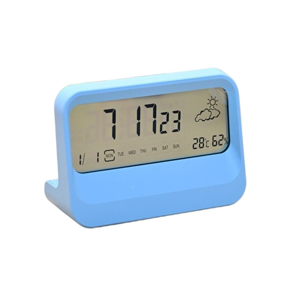 Work Desk Bedside Table Pink LCD Alarm Clock Alarm Clock With Snooze Digital Alarm Clock Protective Film Removable