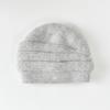 Winter Angora Wool Knitted Beanie for Elegant Ladies Custom Warm Skull Hats With Pearls Middle-Aged Women Rabbit Wool Hats