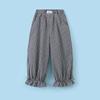 Montagut Girls' Ruffled Plaid Casual Ankle Pants