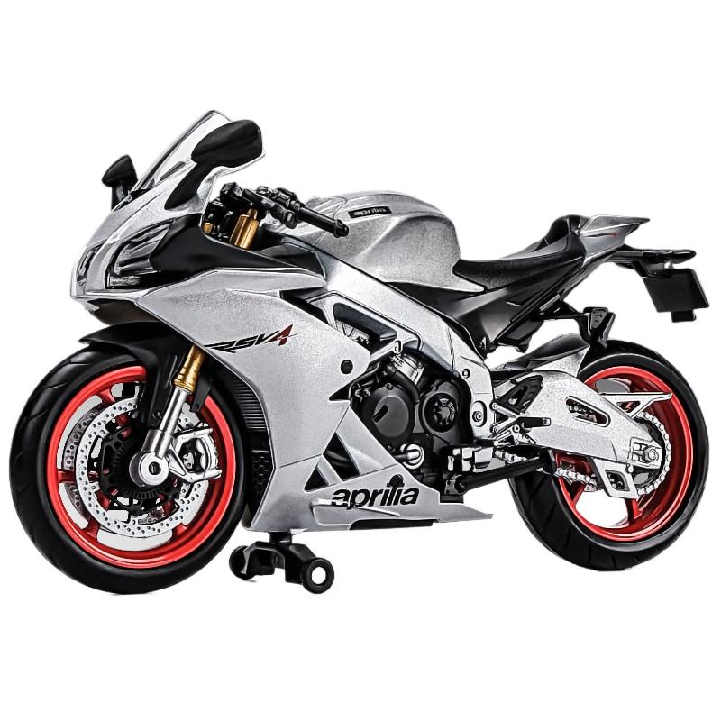 1/12 Aprilia RSV4 RR1000 Rennmotorräder Legierung Motorradmodell Stoßdämpfer Sammlerstück Spielzeugauto Kindergeschenk