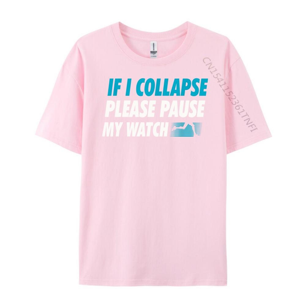 Wenn ich zusammenbreche, bitte stoppen Sie meine Uhr Laufender Marathonläufer Aufdruck T-Shirt Herbst Kleidung