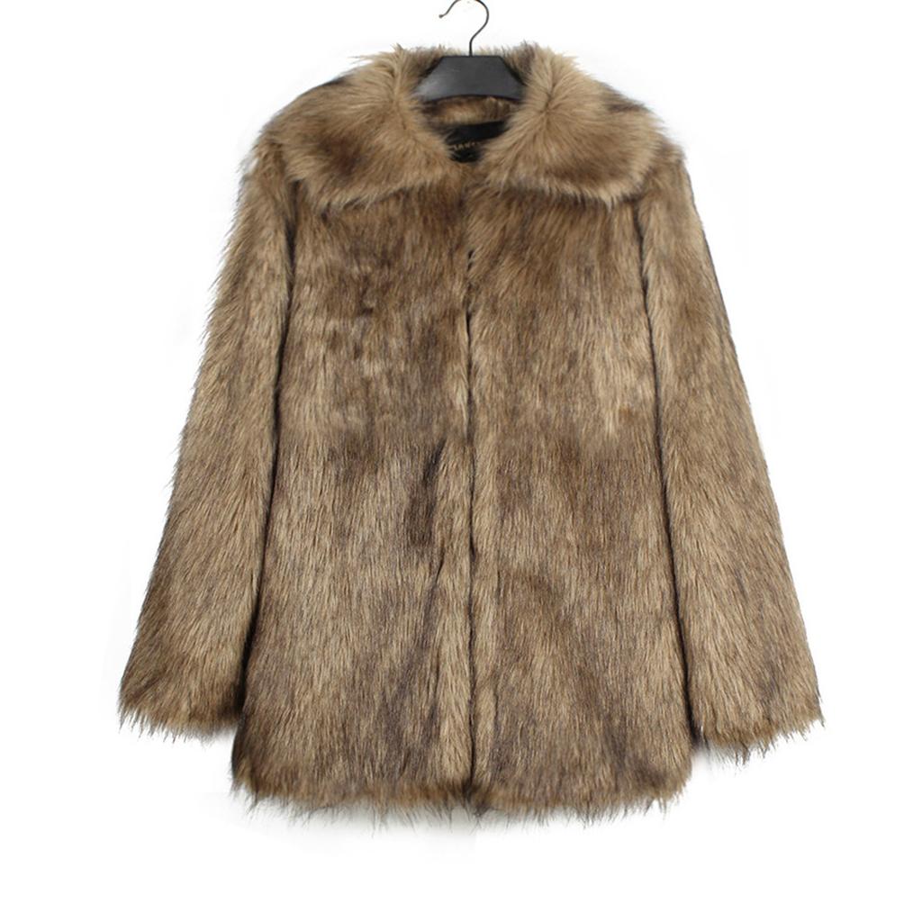 Women's Winter Fashion Casual Lapel Plush Mid-length Coat