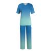 Frauen Kurzarm V-ausschnitt Tops + Hosen Arbeits Set Anzug Lose Beiläufige Kurzarm T Shirts Top Und Lange Hosen trainingsanzug