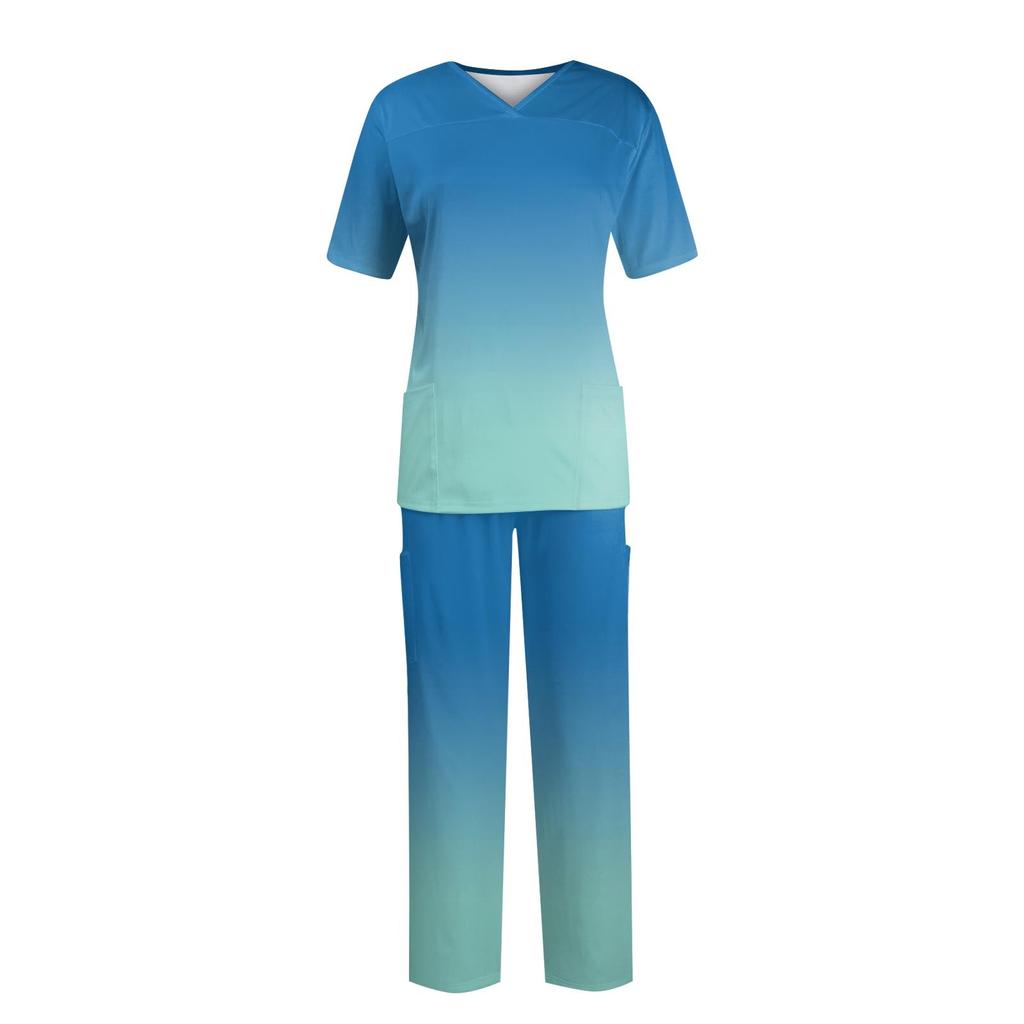 Frauen Kurzarm V-ausschnitt Tops + Hosen Arbeits Set Anzug Lose Beiläufige Kurzarm T Shirts Top Und Lange Hosen trainingsanzug