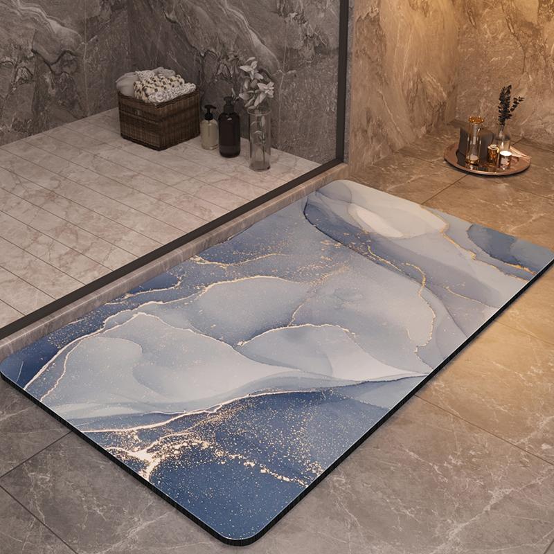 Luxury Diatomaceous Earth Bath Floor Mat Anti Slip Bathroom Carpet Super Absorbent Quick Dry Toilet Shower Rugs Doormat Washable