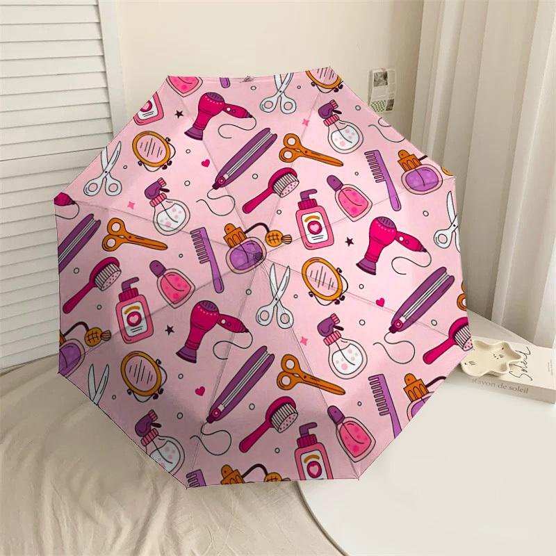 

1PC haircare beauty Umbrella-8-Rib Reinforced Portable Folding Travel Suitable for All Seasons Outdoor Daily Use-G397