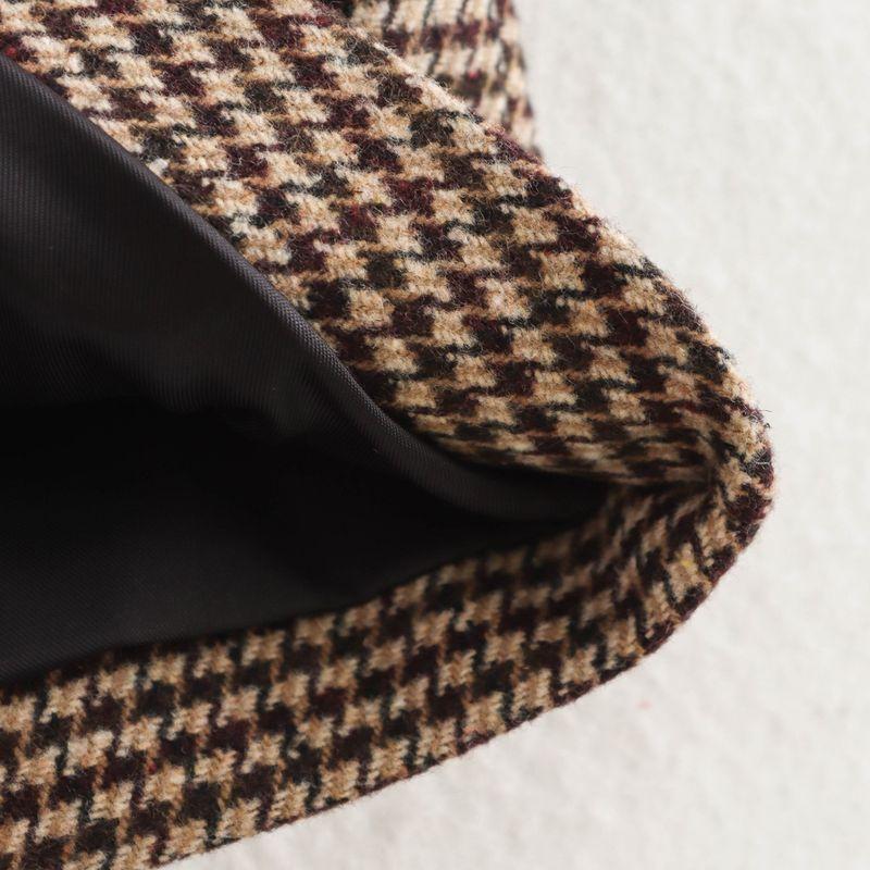 Kaslead New Arrival Women's Clothing Fashion Style Stylish Simple and Versatile Silm Sleeveless Houndstooth Vest