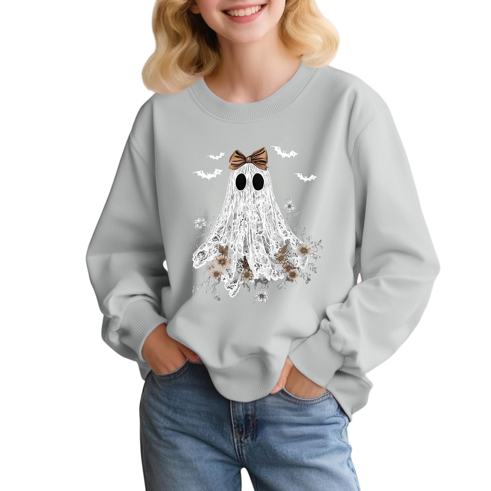 

Children s Fashion Loose-fitting Casual Halloween Long-sleeved Printed Round Neck Sweatshirt 130