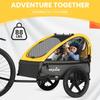 Sepnine Kids Bike Trailer, Suitable for 1 To 2 Kids, 12+ Months, Quick Attach To Bike, Foldable, with 5-Point Harness and Storage Bags