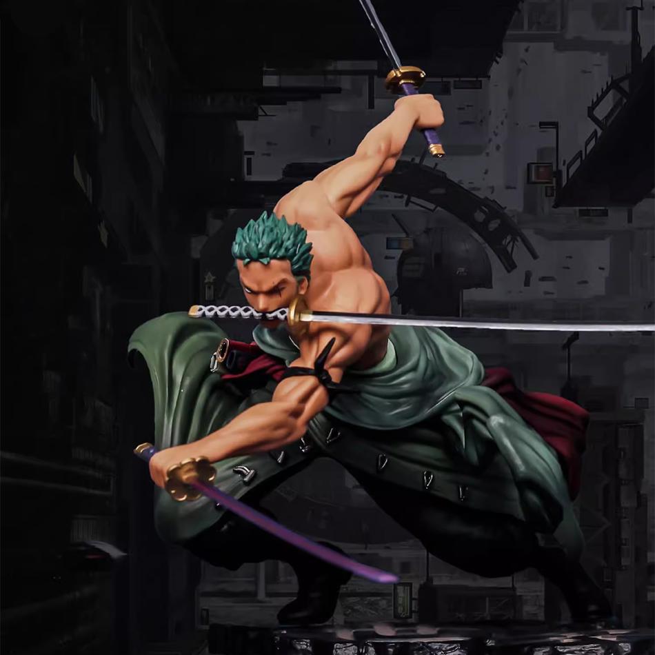 One Piece 10CM Figure Toys Anime GK Roronoa Zoro Three-blade Sa-maximum PVC Action Collection Figurine Model Doll Gifts Kids