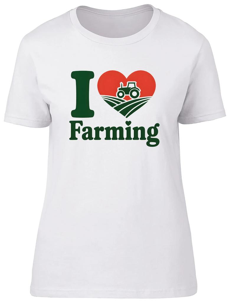 Ich liebe Landwirtschaft Lustiges Bauernhof-Bauer Damen-T-Shirt Damen-Geschenk-T-Shirt