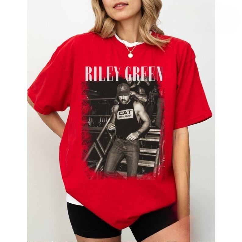 2026 Summer Fashion Trendy Tee Men Women Vintage Top Riley Green Shirt, Country Music Fan Tee, Retro Concert Tshirt