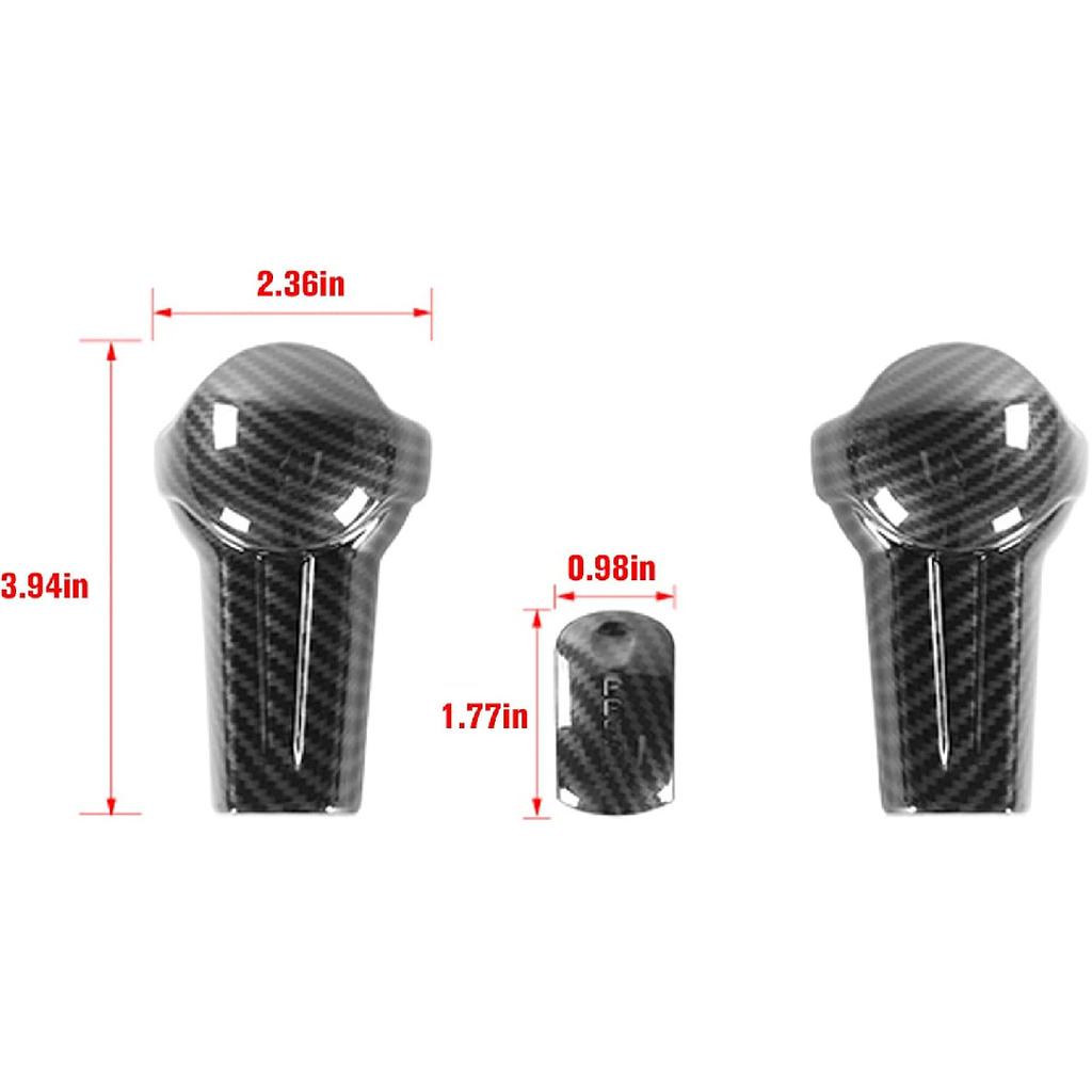 RT-TCZ Carbon Fiber Gear Shift Knob Cover Trim Interior Accessories for Ford Mustang 2015 2016 2017 2018 2019 2020 2021