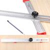 High Precision Angle Ruler Woodworking Scribe Drawing Layout  Marking Tool Crossed-Cut T-type Ruler Measuring Gauge 600mm