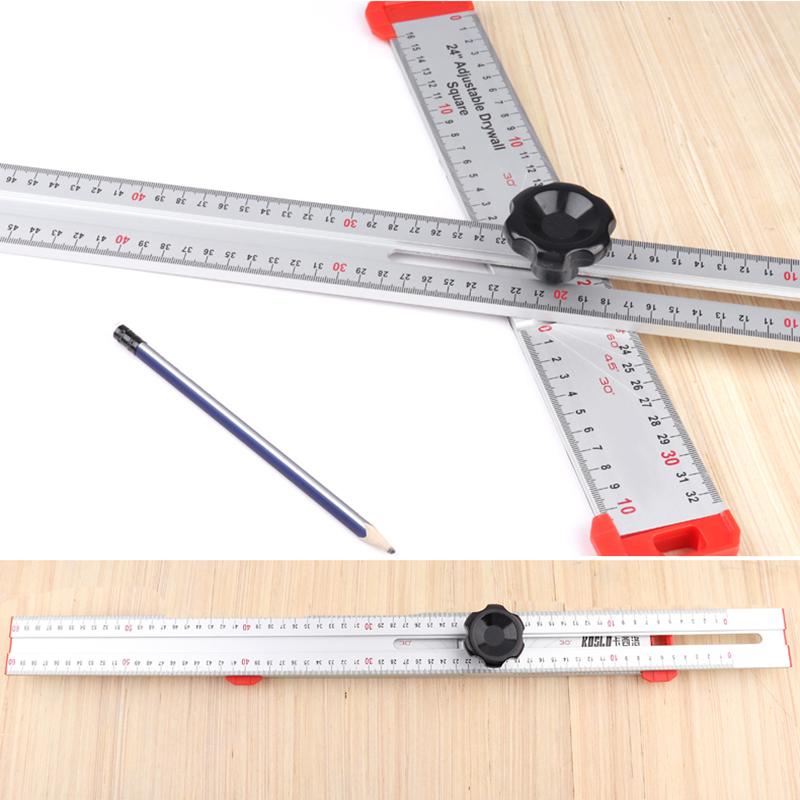High Precision Angle Ruler Woodworking Scribe Drawing Layout  Marking Tool Crossed-Cut T-type Ruler Measuring Gauge 600mm